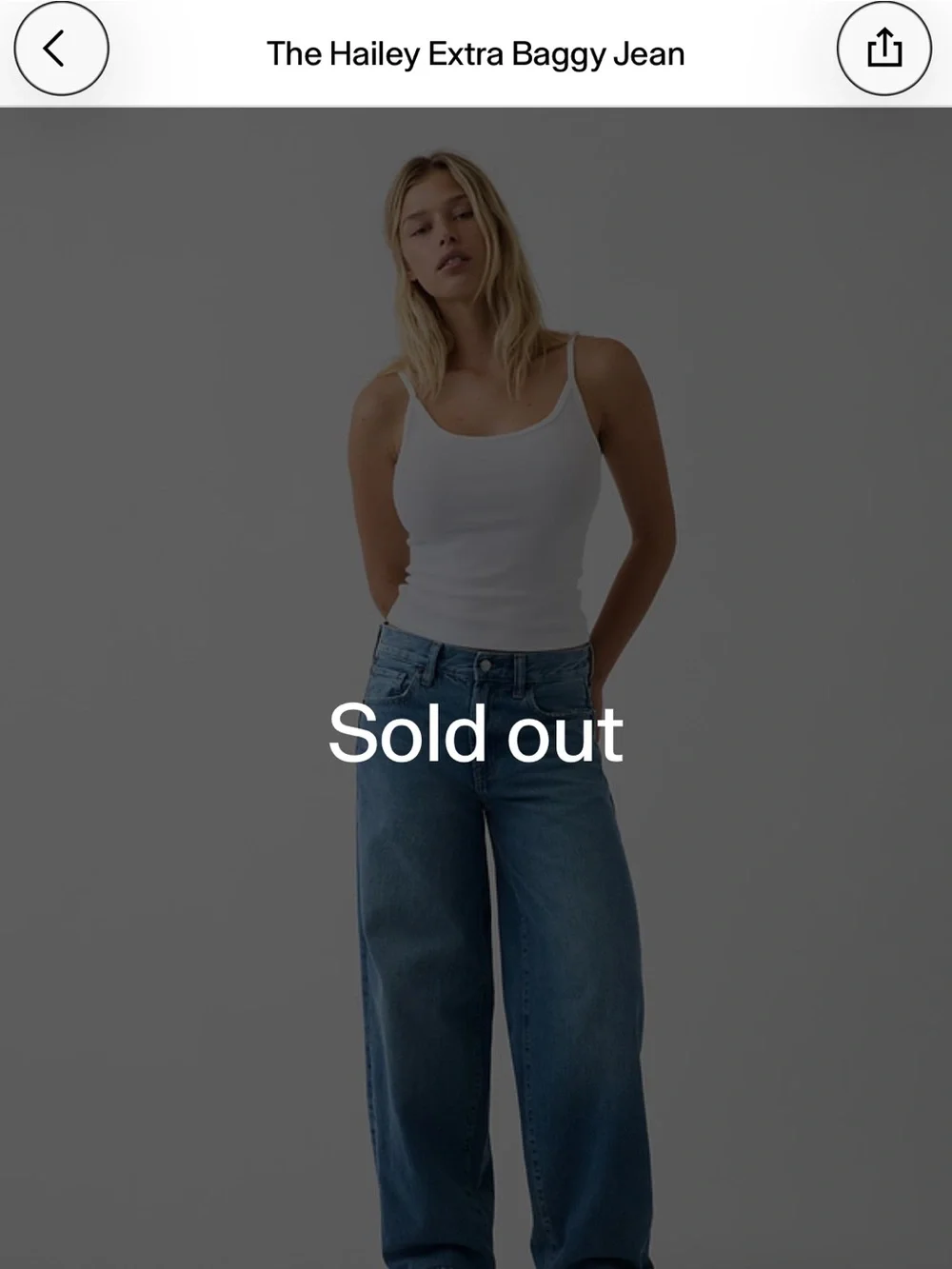 Hailey Bieber Extra Baggy Jean